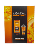 L'Oreal Men Expert Energy Duo Gift Set Shower Gel & Anti-Perspirant Roll-On BNIB