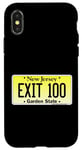 Coque pour iPhone X/XS Plaque d'immatriculation New Jersey NJ GSP Parkway Sortie 100