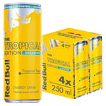 Red Bull Sugar Free Tropical Fruit Edition 4X250ml Same day postage