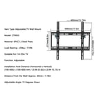 CT9003 TV Wall Mount Adjustable Thin TV Wall Bracket With Loading 110lb A