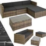 tectake Loungeset Florenz i konstrotting - natur