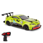 CMJ RC Cars Aston Martin GTE Vantage Officially Licensed Remote Control Car. 1:24 Scale Green