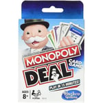 Hasbro Monopoly Deal Blå Box Engelsk Version Kortspel Familj Kul Underhållning Brädspel Roliga Poker Spelkort Barn Leksak Ljusgrå Light Grey