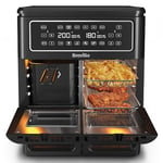 Breville Halo Flexi Air Fryer & Large Mesh Tray, Digital Dual Air Fryer Oven, 11L: Serves 10+, Fry, Bake, Grill, Roast & Reheat, 2400 W, Save £65 a Year on Energy Bills*, Black [VDF138]