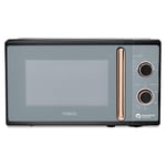 Tower T24038RG Cavaletto Manual Microwave, 800W, 20L, Black and Rose Gold