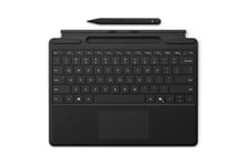 Microsoft Surface Pro Keyboard - tastatur - med trackpad, accelerometer, Surface Slim Pen 2 opbevaring og opladningsbakke - QWERTY - Nordisk - sort - med Slim Pen 2 Indgangsudstyr