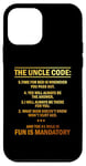 iPhone 12 mini 5 Rules For The Uncle Code #1 Fun Is Mandatory Niece Nephew Case