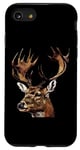 Coque pour iPhone SE (2020) / 7 / 8 Cerf Forêt Animal Vintage Motif Chasseur Faune Chasse Nature