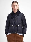 Barbour Cropped Beadnell Wax Jacket - Black, Black, Size 18, Women