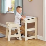 Liberty House Toys Kids Study Desk and Chair - Light wood Wood