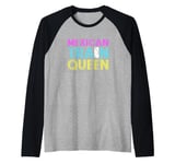 Domino Mexican Train Game Mexican Train Queen Raglan Baseball Tee