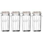 Kilner 4pc 1.8Litre Glass Storage Airtight Food Preserving Facetted Clip Top Jar