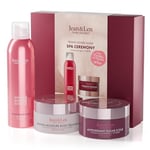 Jean & Len Cérémonie Spa Pivoine et Litchi, Coffret Cadeau avec 3 Produits pour Le Corps et l’Esprit, Boîte Certifiée FSC, Végan