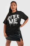 Plus Halloween Glow In The Dark Bite Me T-shirt