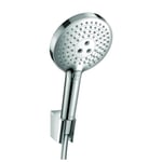 hansgrohe Raindance Select S Ensemble support mural et douchette 120 3 jet avec flexible de douche 160 cm, chromé, 26721000