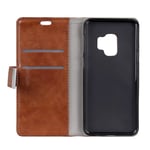 Mipcase Flip Phone Case for Samsung Galaxy S9+, Classic Simple Series Wallet Case with Card Slots, Leather Business Magnetic Closure Notebook Cover for Samsung Galaxy S9+ (Brown)