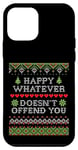 Coque pour iPhone 12 mini Ugly Christmas "Happy Whatever Doesn't Offend You"