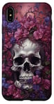 Coque pour iPhone XS Max Coque de téléphone vintage crâne et floral