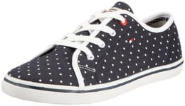 Tommy Hilfiger Sammy 4A, Basket Mixte Enfant - Bleu - Blau (Polkadots 075), 30 EU