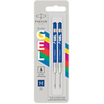 Parker S-Gel Pen Refill Ballpoint Fine Blue Pack of 2