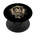 Symbole de lion Roi Graffiti Prédateur Symbole Art Logo PopSockets PopGrip Adhésif