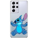 ERT GROUP Coque de téléphone Portable pour Samsung S21 Ultra Original et sous Licence Officielle Disney Motif Stitch 021 Parfaitement adapté à la Forme du téléphone Portable, partiel imprimé