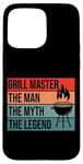 iPhone 15 Pro Max BBQ Smoker Grill Master The Man Myth Legend Retro Vintage Case