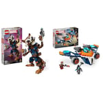 LEGO 76282 Marvel Rocket et Bébé Groot, Jeu de Construction pour Enfants, Film & 76278 Marvel Le Vaisseau Spatial de Rocket Contre Ronan, Jouet sur Les Gardiens de la Galaxie, Vaisseau