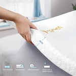 Surmatelas 140x190 cm Wowttrelax Topper - Mémoire de Forme - Epaisseur 6 cm - Housse Amovible et Lavable - Hypoallergénique