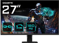 Skärm Gigabyte Gs27qa Ek1 | 27" | Ips | Qhd | 180 Hz | 1 Ms | 2560 X 1440 Pixlar | 300 Cd/M² | Hdmi-Anslutningar Antal 2 | Svart