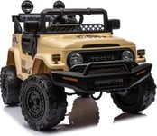 Elbil Toyota FJ Cruiser børnebil, 4x12V, khaki