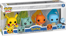 Funko Pokémon figuurisetti (Pikachu/Bulbasaur/Charmander/Squirtle)