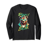 Rizzly Bear funny Gen Alpha viral influencer slang Long Sleeve T-Shirt