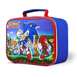 SONIC THE HEDGEHOG Lunch Box Isotherme Enfant, Boite à Gouter Sonic, Sac Dejeuner Gouter Pique Nique (Bleu/Rouge)