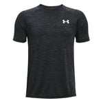 Under Armour Black Ua Tech 2.0 Breathable And Comfortable Sports T-shirt, Short-sleeved Quick-drying Gym Clothes For Boys, Black, YXL