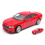 DODGE CHARGER R/T 2016 RED 1:24-27 Welly Auto Stradali Die Cast Modellino