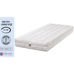 Matelas + Alése 140x190 x 19 cm Trés Ferme - Spécial Sommier électrique - Déhoussable Housse Lavable - Noyau Poli Lattex hr Derniére Génération