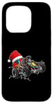 Coque pour iPhone 15 Pro Chapeau de Noël Go Kart Racing Karting Racer