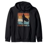 Stand Up Paddling SUP Girl Stand-Up Paddling Water Sports SUP Zip Hoodie