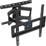 Support Mural Tv 26-65 Pouces Avec Bras Articulé Jusqu'À 60Kg,Fixation Murale Tv Orientable Et Inclinable,Accroche Tv Mural Pour Télévision Écran Plat/Incurvé,Max Vesa 400X400Mm