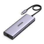 Ugreen 5in1 Multifunctional HUB USB-C 100W - Grå