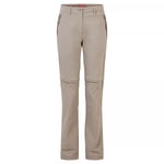 Craghoppers Womens/Ladies Nosilife Pro II Convertible Trousers (Mushroom) - White - Size 18 Regular