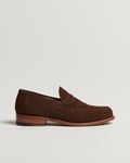 Sanders Aldwych Suede Penny Loafer Polo Snuff