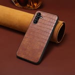 Samsung Galaxy A05s 4G Crocodile Texture Case PU-nahkapäällysteinen TPU+PC Slim Fit -puhelimen suojakuori - Gr