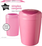 Tommee Tippee Simplee Sangenic Nappy Disposal Bin Pink and 1x Refill Cassette