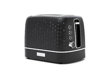 Haden Starbeck Black Toaster 2 Slice - Dual Controls - Variable Browning Controls - Easy To Clean - 1040W - Removable Crumb Tray - Wide Slots - Compact Design 2 Slice Toaster