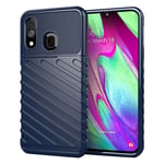 Samsung Thunder Galaxy A40 kuoret - Sininen Tummansininen