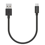 Cable 20cm USB-C Noir pour Honor 8 / Honor 9 / Honor 10 / Honor PLAY / Honor VIEW 10 Phonillico®