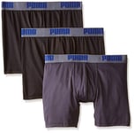 PUMA 3-Pack Performance Boxer Brief sous-vêtements pour Hommes, Noir/Gris, M (Lot de 3)