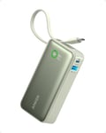 vert Nano Power Bank 10 000 mAh Powerbank avec cable USB-C int¿¿gr¿¿", PD 30 W de Puissance maximale avec 1 Port USB-C, 1 Port USB-A,